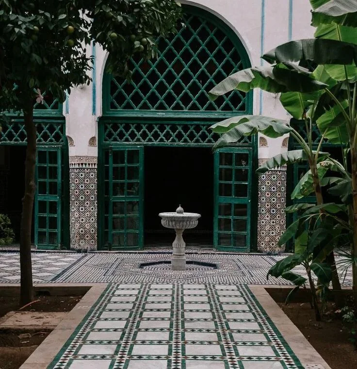 Courtyard of the Bahia Palace in Marrakech