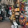 Souk stalls in the Marrakech medina